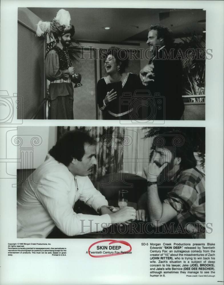 1989 Press Photo &quot;Skin Deep&quot; Movie Scenes - hcp13161- Historic Images