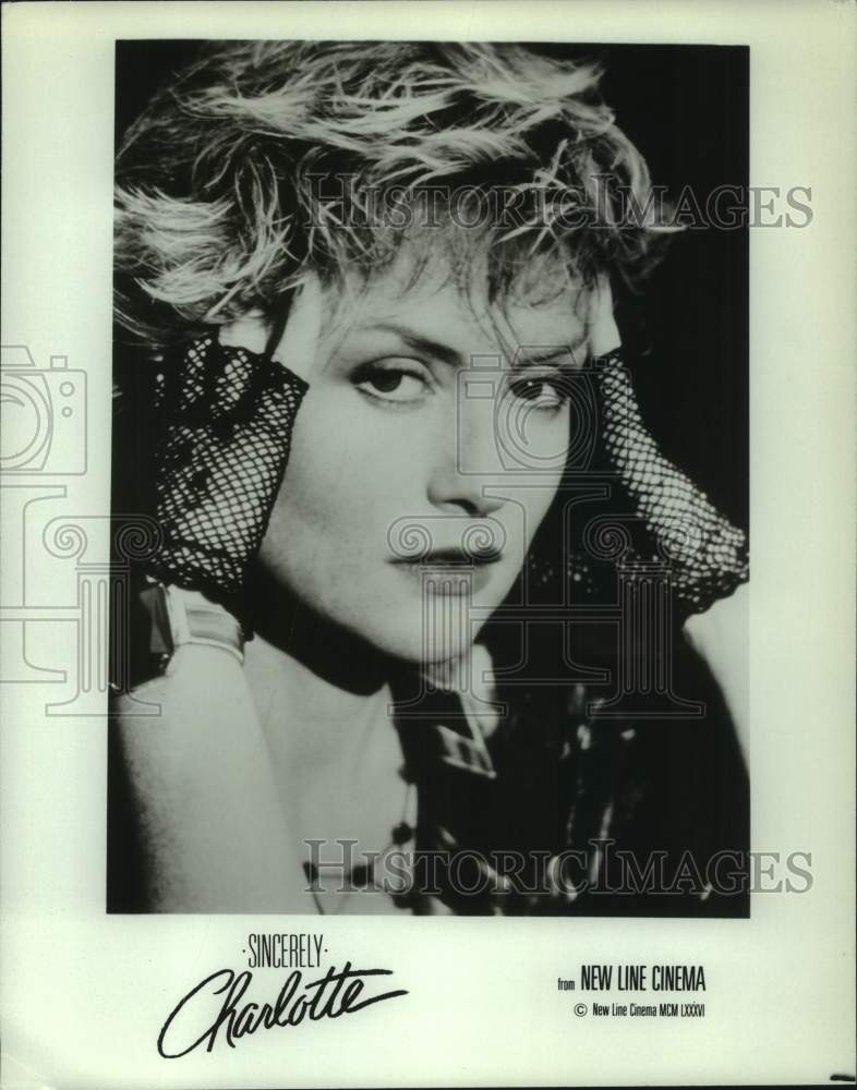 1986 Press Photo Isabelle Huppert in Sincerely Charlotte from New Line Cinema- Historic Images