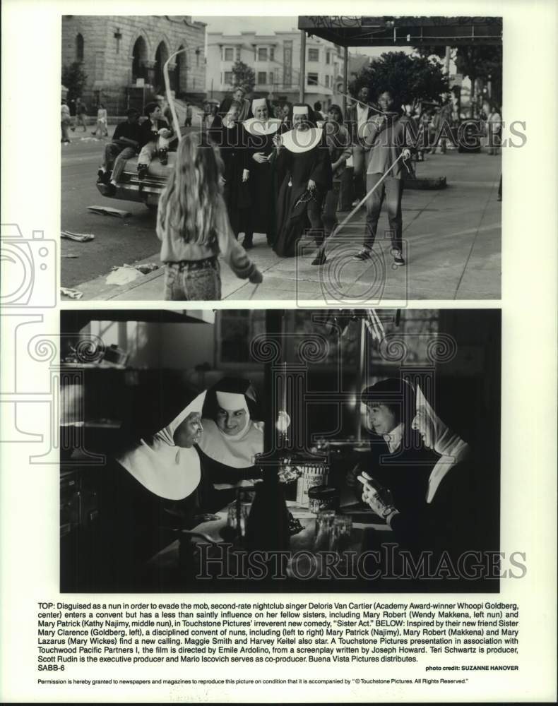 1992 Press Photo Whoopi Goldberg stars as a nun in &quot;Sister Act&quot; - hcp13196- Historic Images