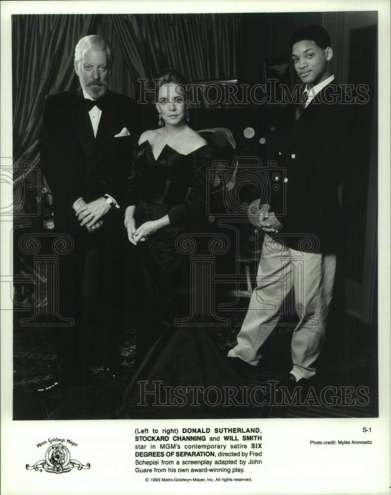 1993 Press Photo Cast of MGM&#39;s satire &quot;Six Degrees of Separation&quot; - hcp13209- Historic Images