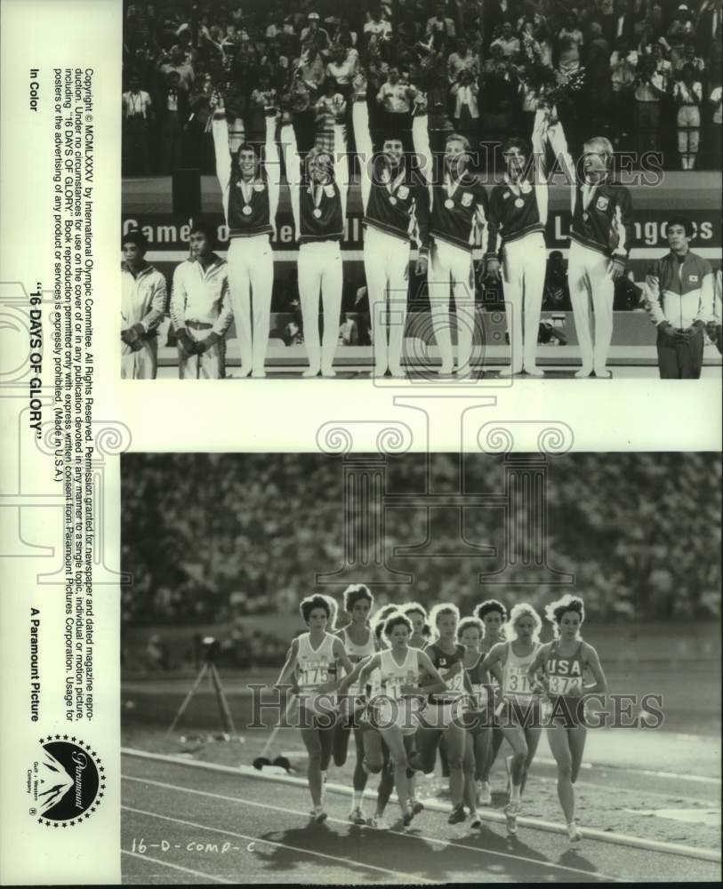 1985 Press Photo Scenes from &quot;16 Days of Glory&quot;, official Olympic Games film- Historic Images