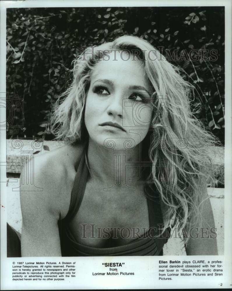 1987 Press Photo Ellen Barkin plays Claire in Lorimar Motion Pictures&#39; Siesta- Historic Images