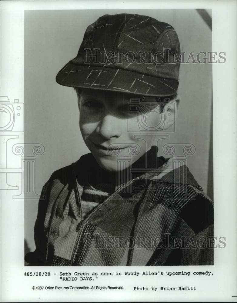 1987 Press Photo Seth Green in Woody Allen&#39;s comedy movie &quot;Radio Days&quot;- Historic Images