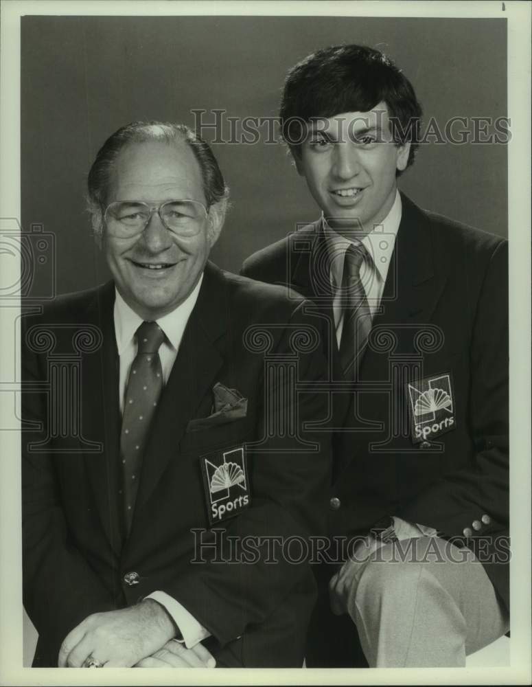 1982 Press Photo Ferdie Pacheco, Marv Albert-NBC&#39;s Sports boxing commentators- Historic Images