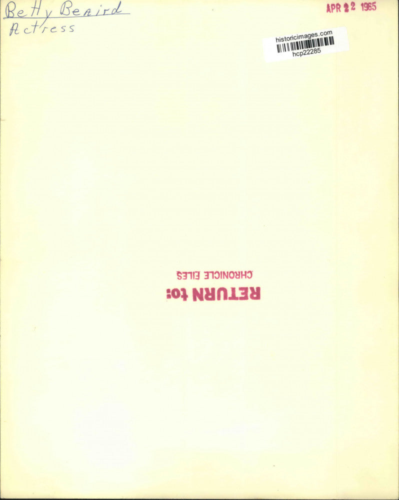 1964 Press Photo Actress Betty Beaird - hcp22285