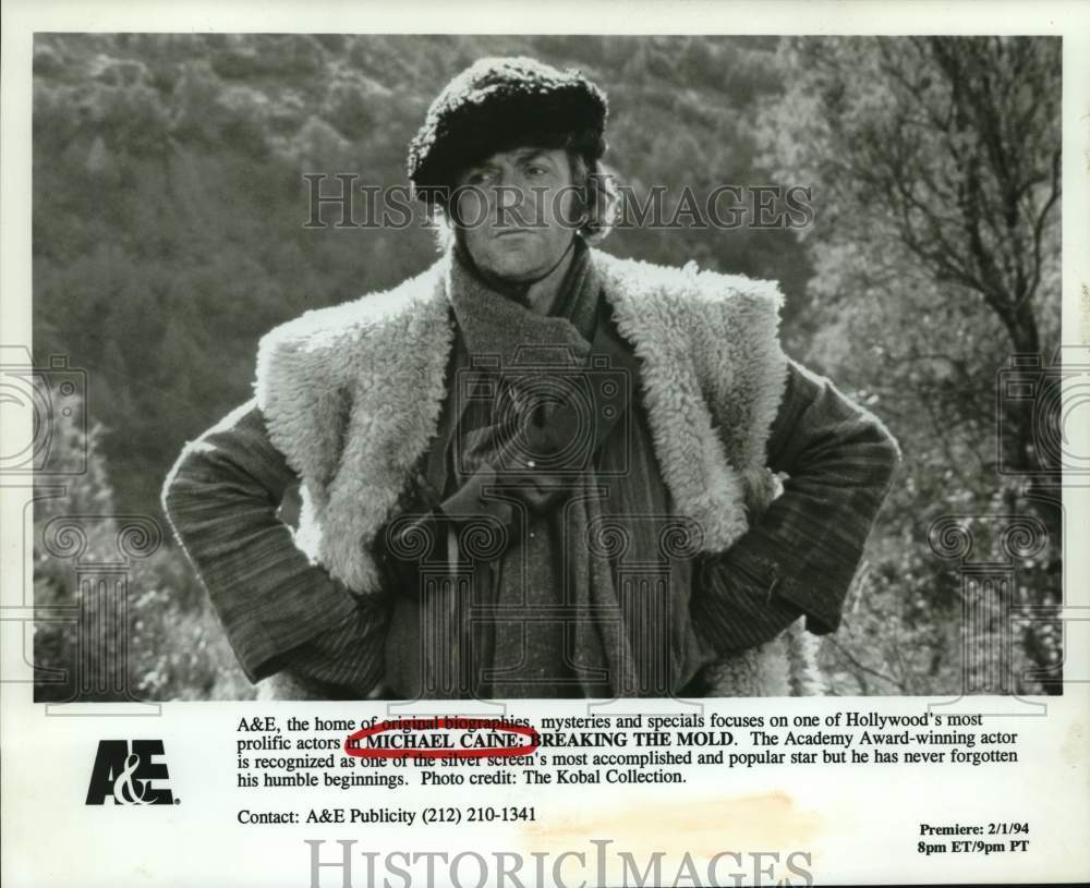1994 Press Photo Actor Michael Caine in "Michael Caine: Breaking the Mold"