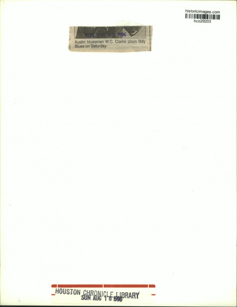 1996 Press Photo Austin Bluesman W.C. Clark - hcp29203