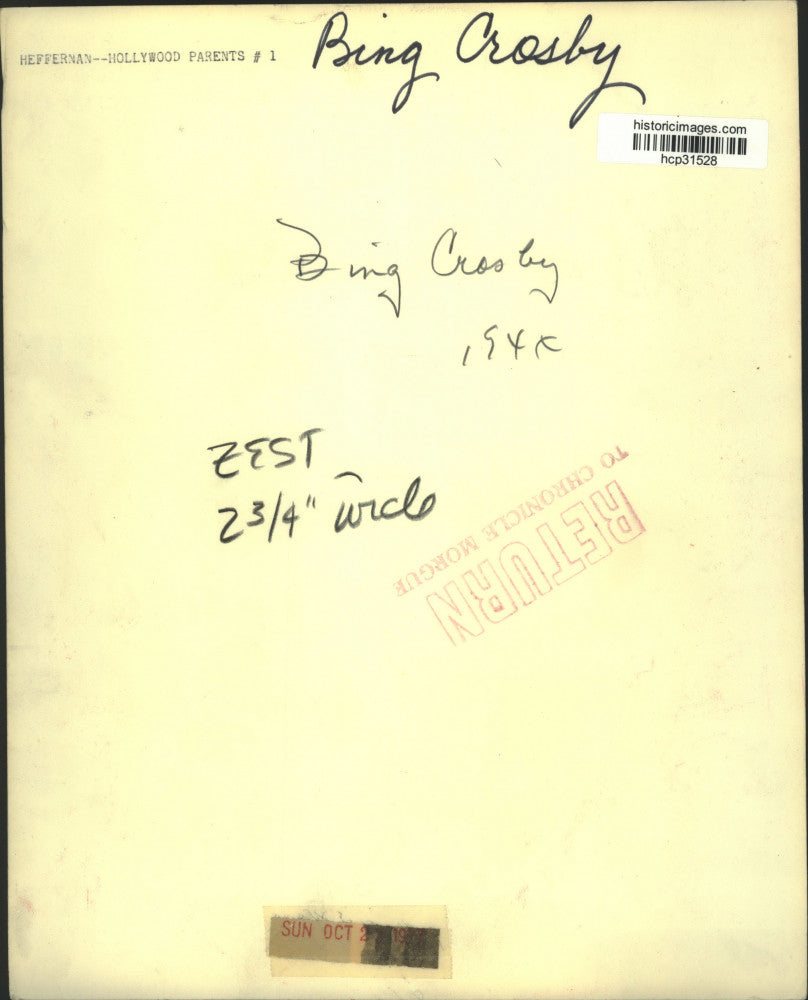 1944 Press Photo Bing Crosby with Children - hcp31528