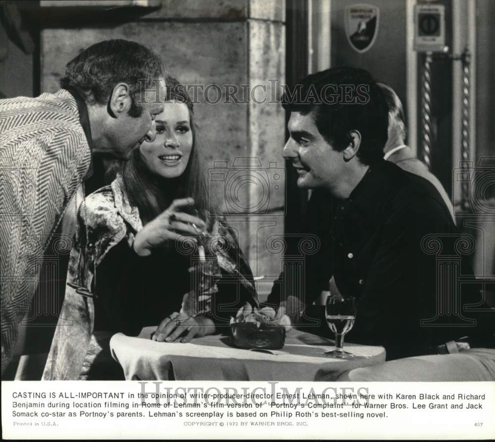 1972 Press Photo Cast &amp; Director of &quot;Portnoy&#39;s Complaint&quot; During Filming- Historic Images