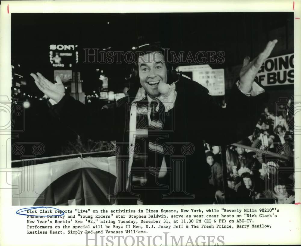 1991 Press Photo "Dick Clark's New Year's Rockin' Eve '92" - hcp35746
