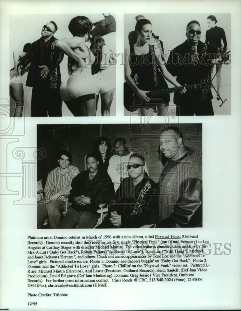 1996 Press Photo Singer/artist Domino with friends. - hcp36659- Historic Images