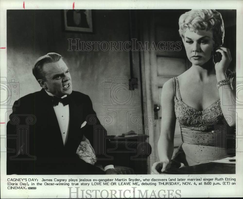 1982 Press Photo James Cagney, Doris Day in "Love Me Or Leave Me" - hcp37870