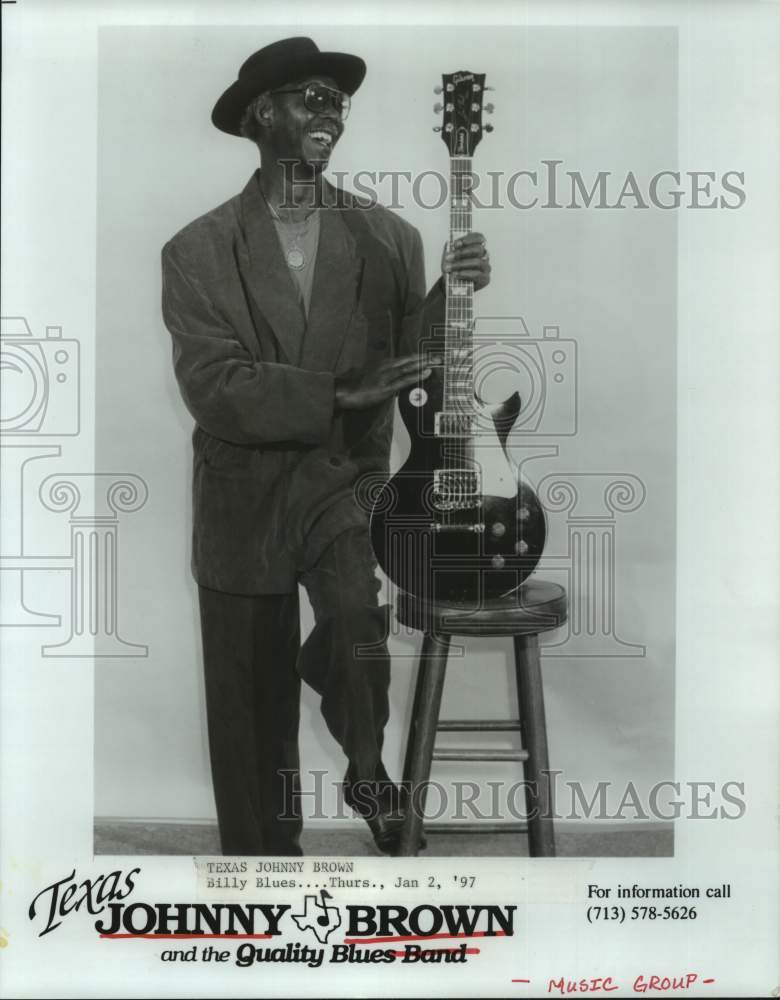 1997 Press Photo Texas Johnny Brown and the Quality Blues Band - hcp39110- Historic Images