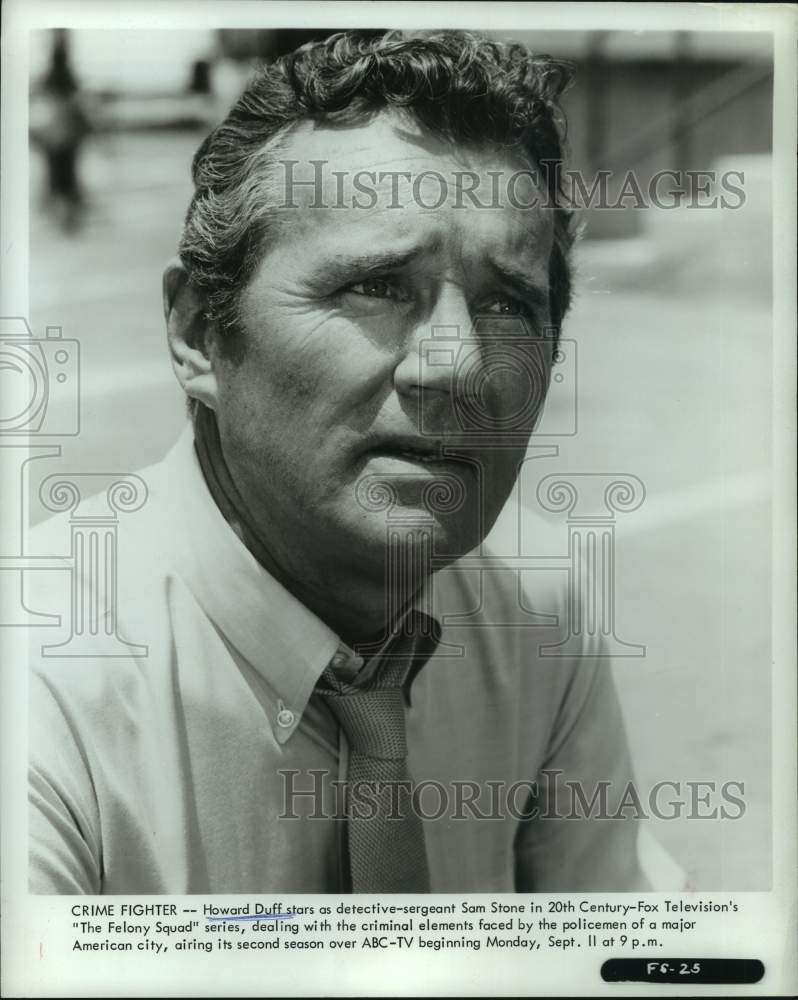 1977 Press Photo Howard Duff Stars as Sam Stone in &quot;The Felony Squad&quot;- Historic Images