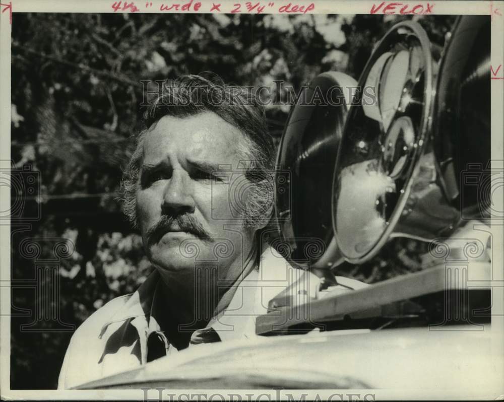 1973 Press Photo Actor Howard Duff as TV Police Chief - hcp40357- Historic Images