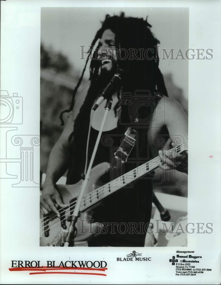 1996 Press Photo Singer Errol Blackwood - hcp40708- Historic Images