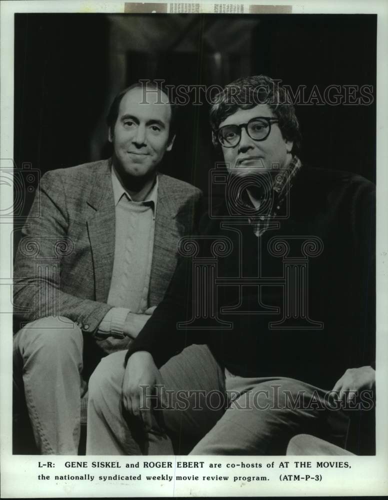 1984 Press Photo Movie critics Gene Siskel and Roger Ebert; At The Movies- Historic Images