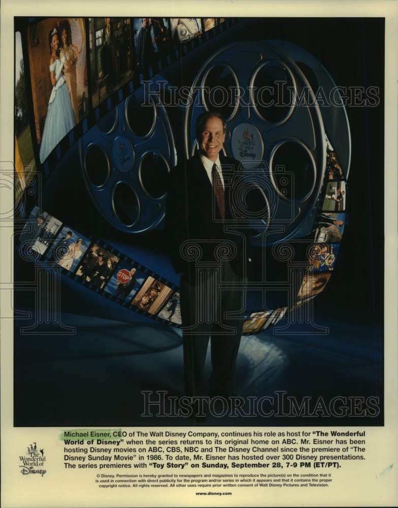 1997 Press Photo CEO Michael Eisner hosts "The Wonderful World Of Disney"- Historic Images