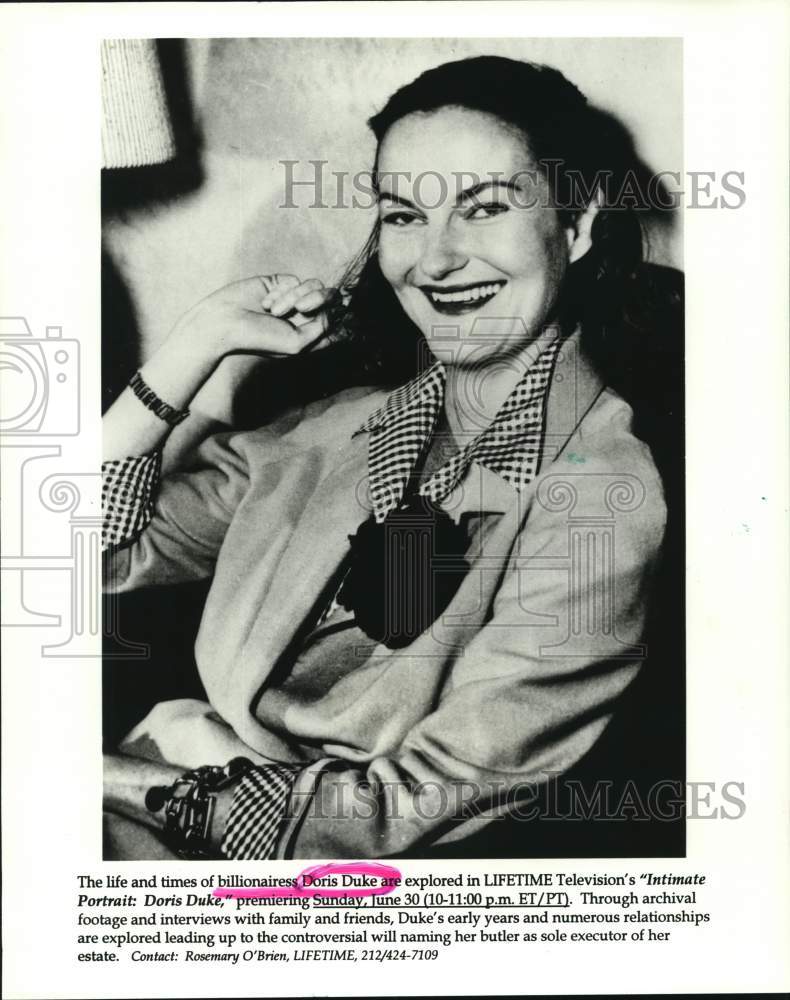 1996 Press Photo Billionairess Doris Duke - hcp42855- Historic Images