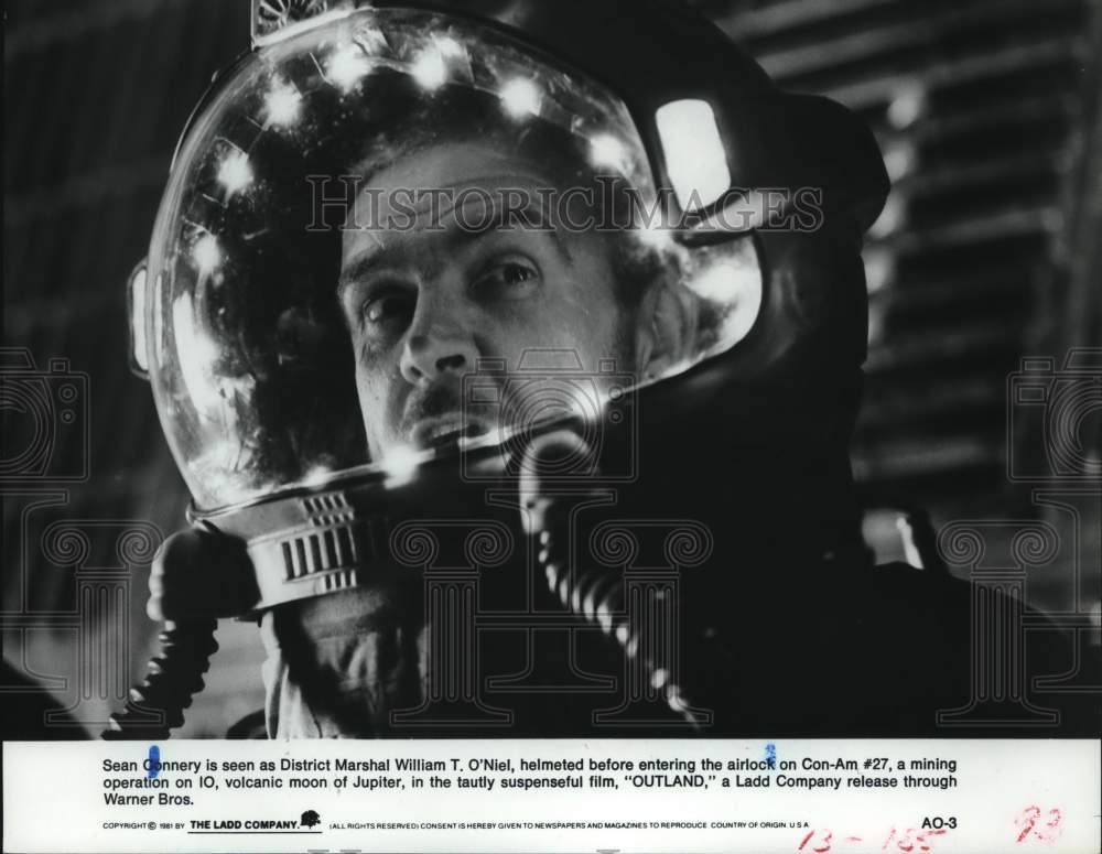 1981 Press Photo Sean Connery as District Marshal William T. O&#39;Niel in &quot;Outland&quot;- Historic Images