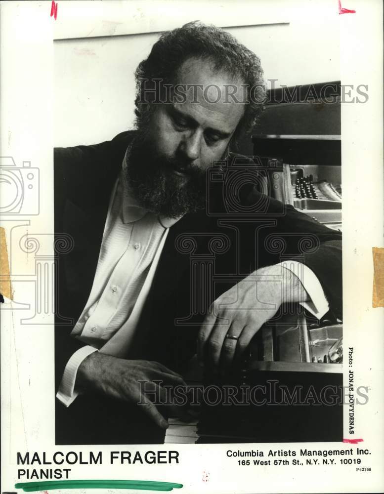 1986 Press Photo Pianist Malcolm Frager - hcp44123
