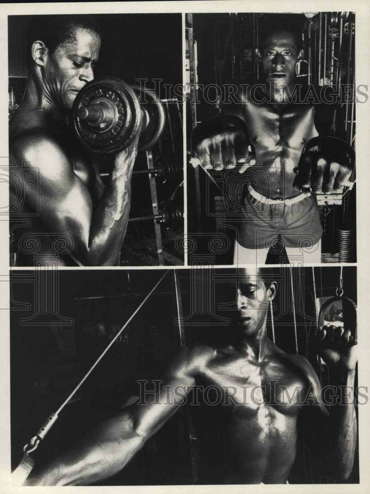 1978 Press Photo Actor Antonio Fargas Weightlifting - hcp45919- Historic Images