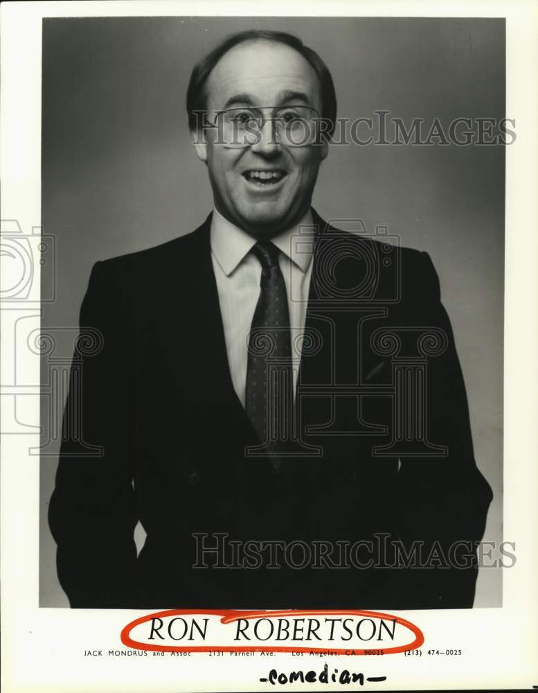 1989 Press Photo Comedian Ron Robertson - hcp46631- Historic Images