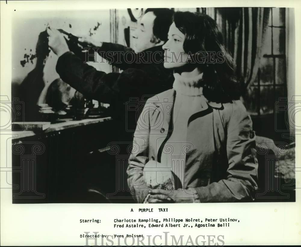 Press Photo Charlotte Rampling in a scene from A Purple Taxi. - hcp51511- Historic Images