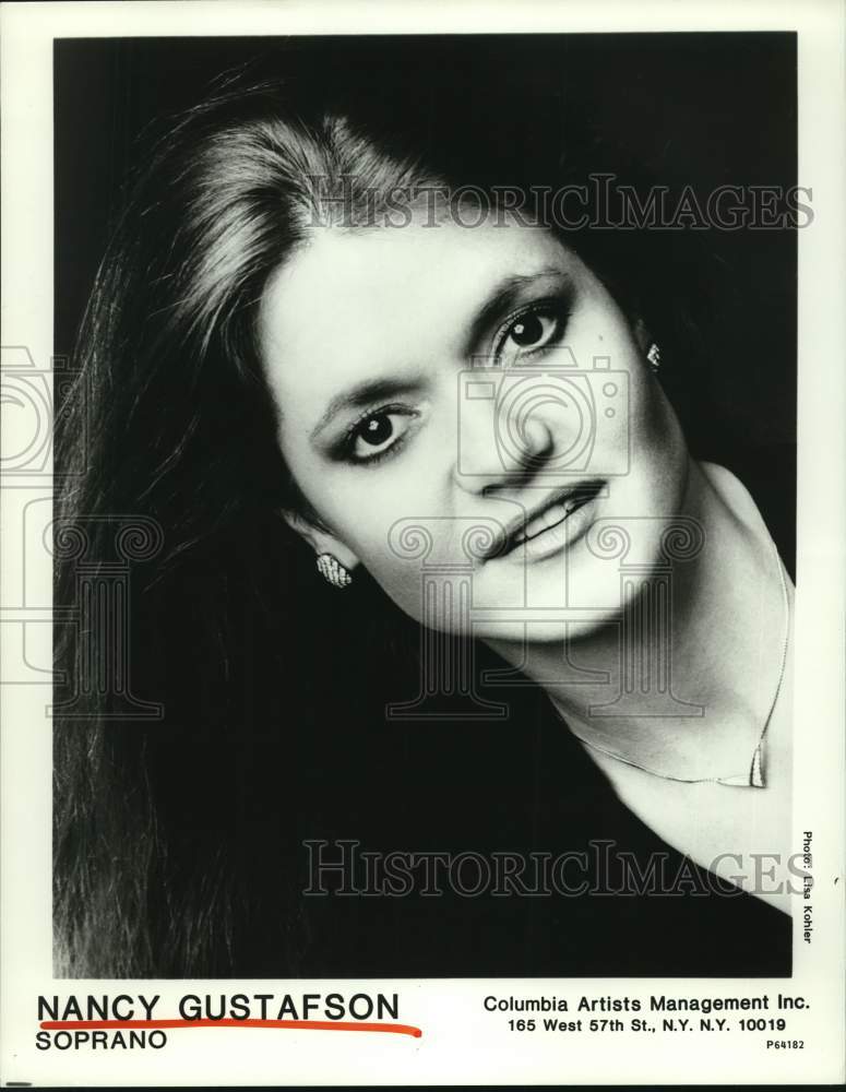 1990 Press Photo Soprano Nancy Gustafson - hcp53273