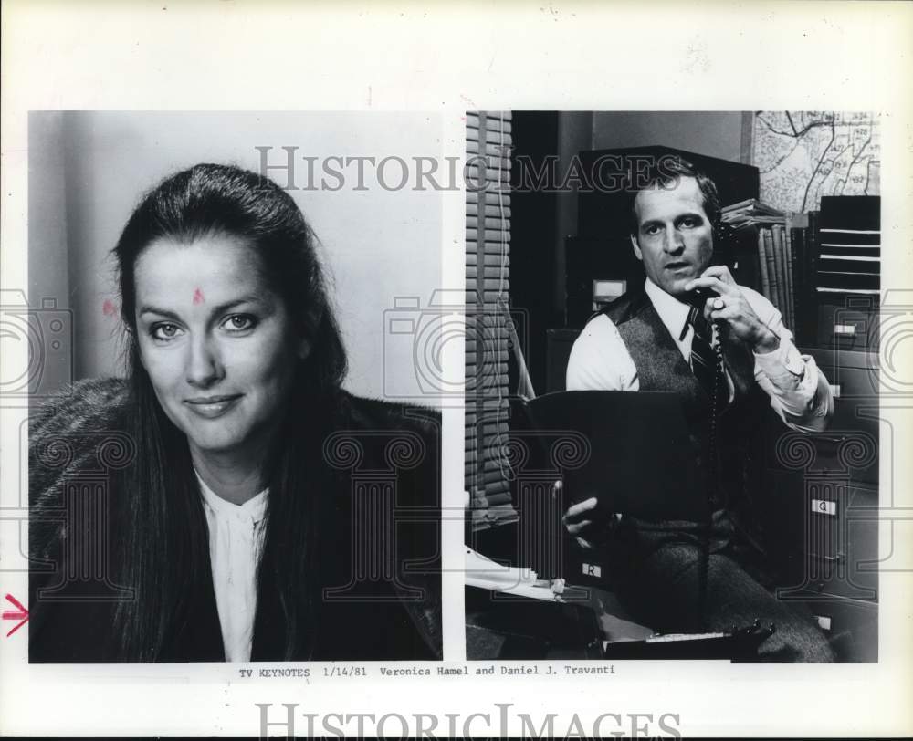 1981 Press Photo Actors Veronica Hamel and Daniel J. Travanti - hcp54534- Historic Images