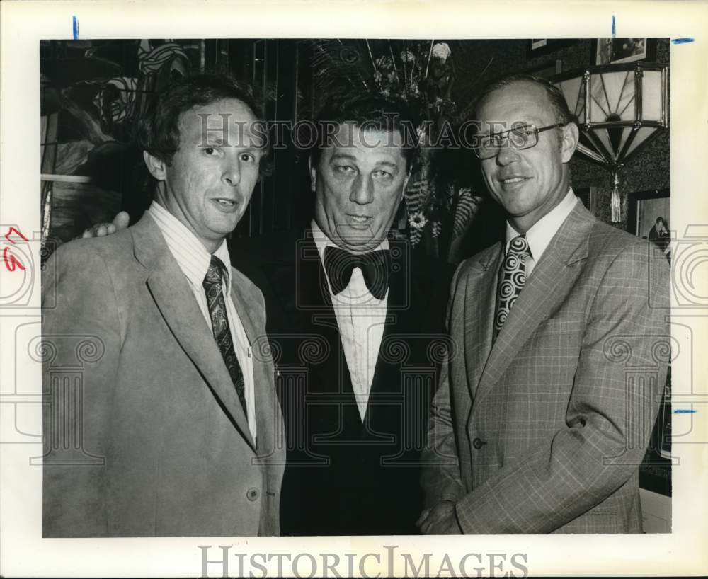 1979 Press Photo Tal Smith, Howard Hartman, Bill Virdon at Houston Astros Party- Historic Images