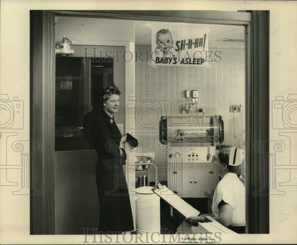 1956 Press Photo Dedication of Linda Fay Halbouty Premature Nursery - hcp56523