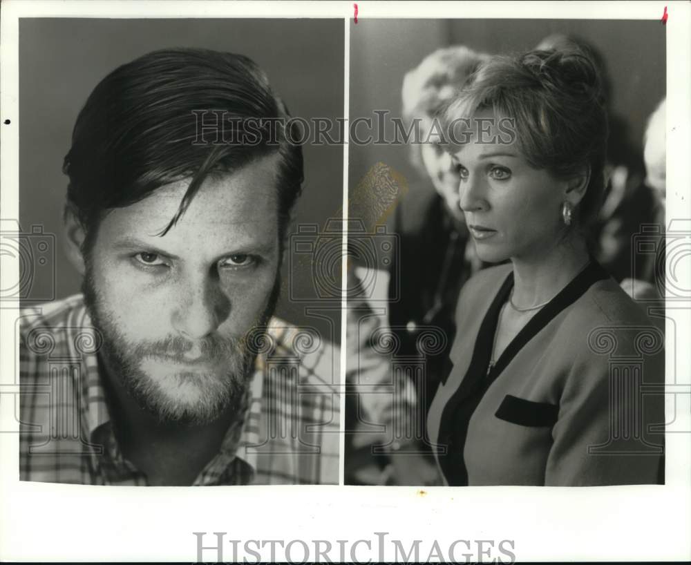 1995 Press Photo Actors Doug Savanti, Marilu Henner in "Fight for Justice"