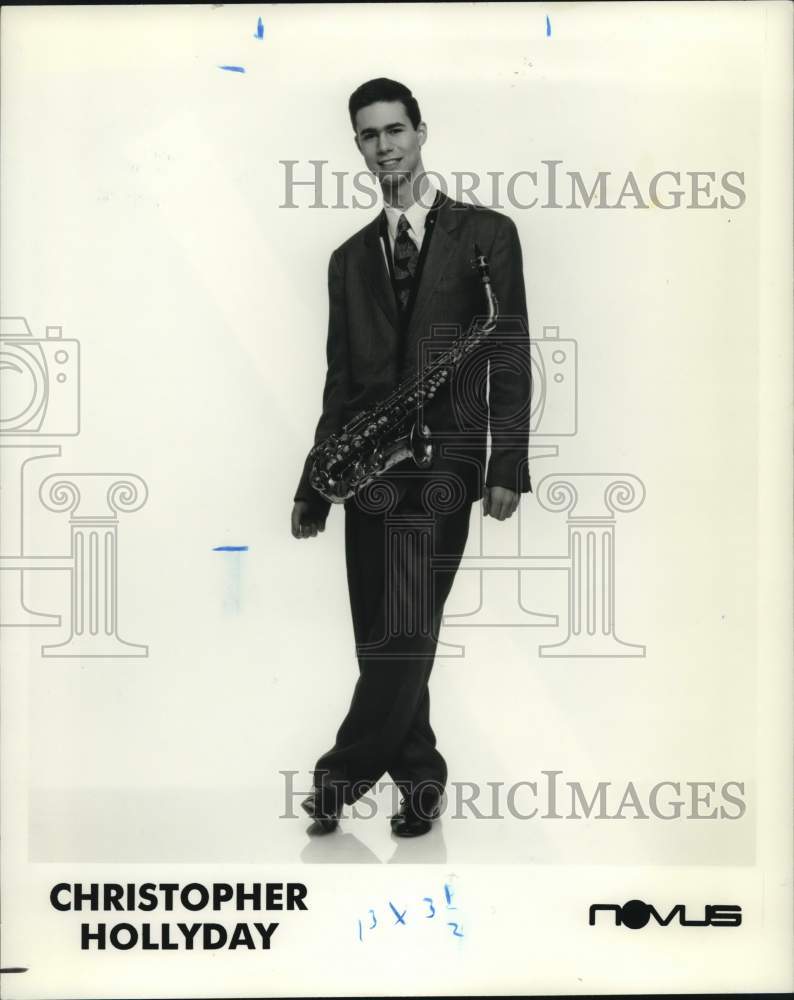 1990 Press Photo Saxophonist Christopher Hollyday - hcp59320