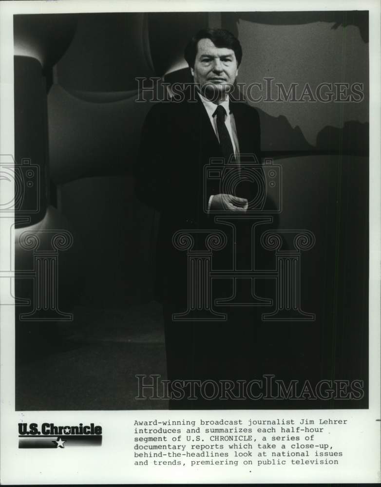 1994 Press Photo Broadcast journalist Jim Lehrer. - hcp68015- Historic Images