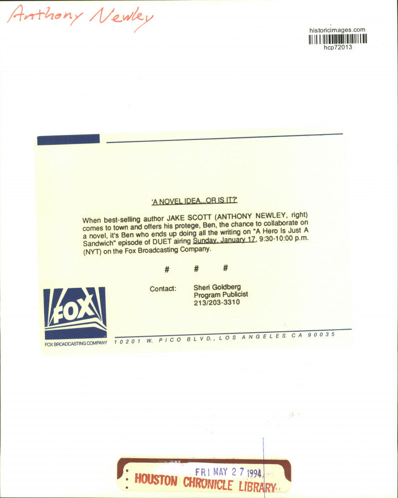 1994 Press Photo Anthony Newley & Co-Star on "Duet" - hcp72013