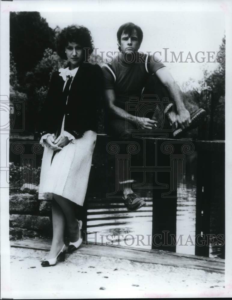 1981 Press Photo Actress Helen Mirren, Brad Davis in &quot;Mrs. Reinhardt&quot;
