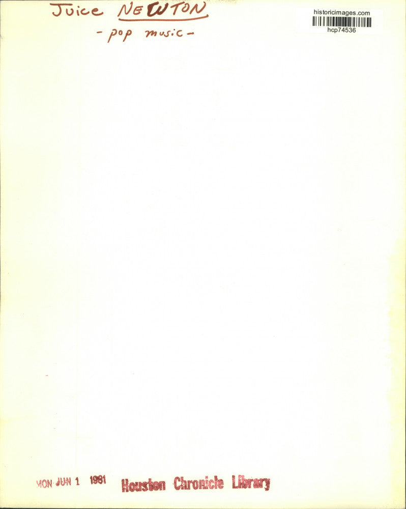 1981 Press Photo Pop musician Juice Newton. - hcp74536