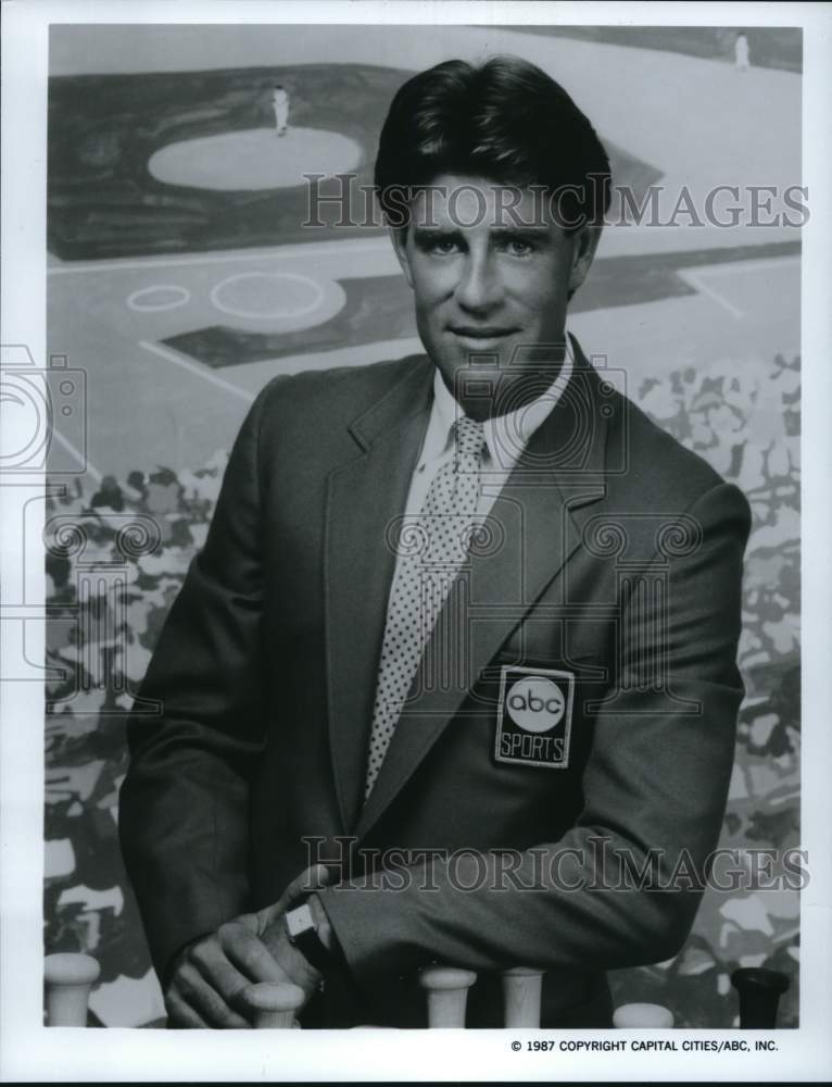 1987 Press Photo ABC Sports Expert Commentator Jim Palmer - hcp76632- Historic Images