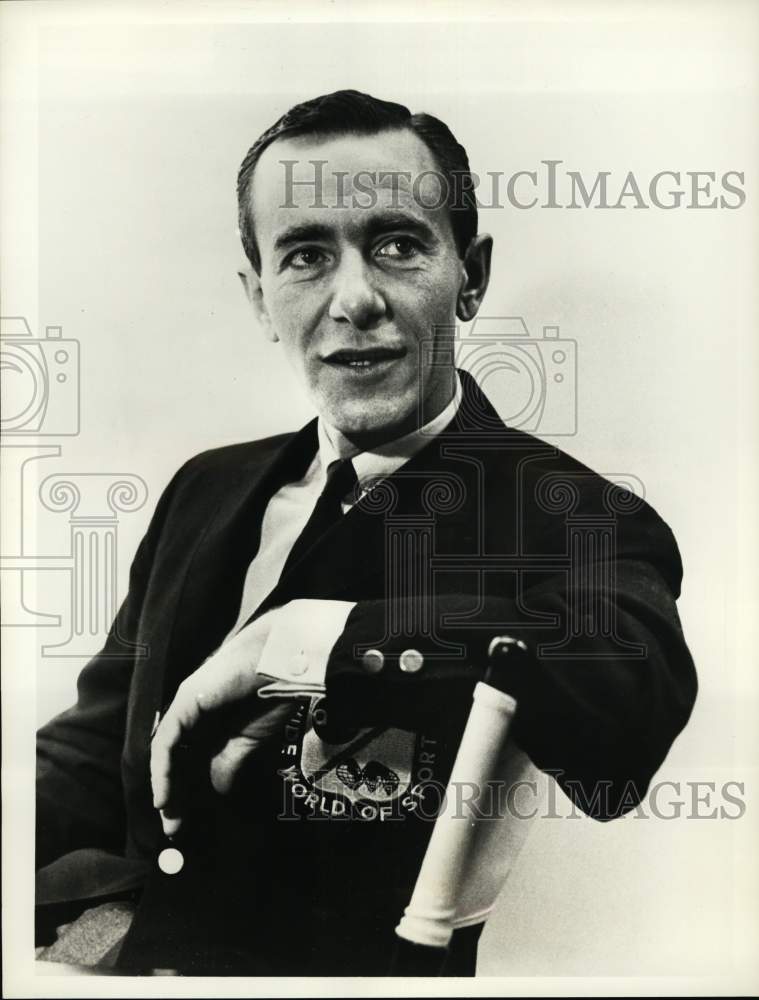 Press Photo Awarded top sportscaster ABC sportscaster Chris Schenkel.- Historic Images