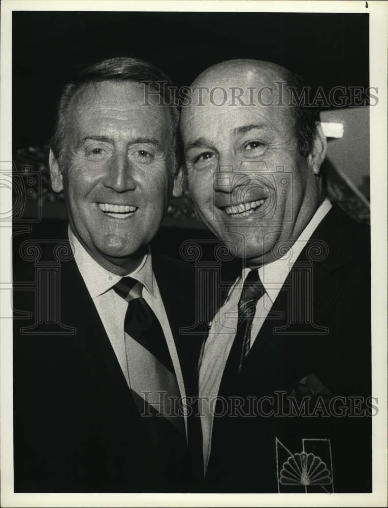 1983 Press Photo Joe Garagiola &amp; Vin Scully, NBC Sports Baseball Commentators- Historic Images