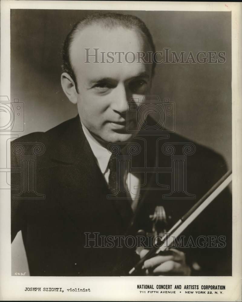 1962 Press Photo Violinist Joseph Szigeti - hcp82219- Historic Images