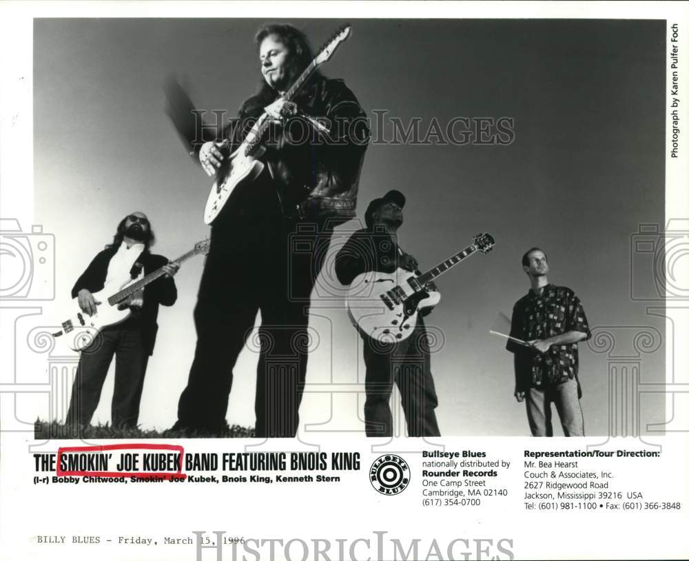 1996 Press Photo The Smokin' Joe Kubek Band Featuring B'Nois King - hcp84666