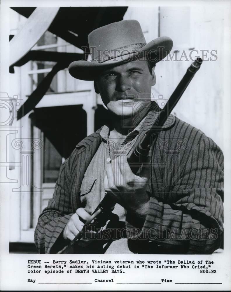 Press Photo Actor Barry Sadler in &quot;Death Valley Days&quot; - hcp85133- Historic Images