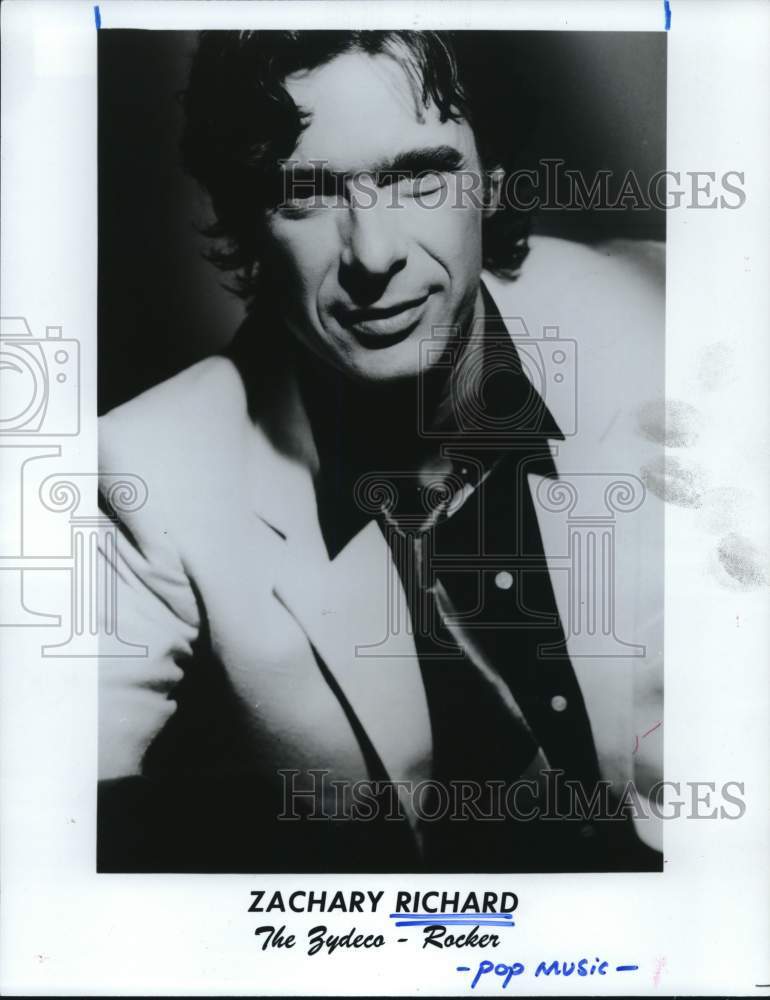 1987 Press Photo Musician Zachary Richard - hcp85410- Historic Images