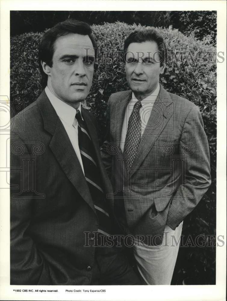 1992 Press Photo Joe Penny &amp; Joseph Bologna in &quot;Danger of Love&quot; Movie- Historic Images