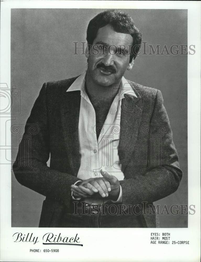 1985 Press Photo Comedian Billy Riback. - hcp88759