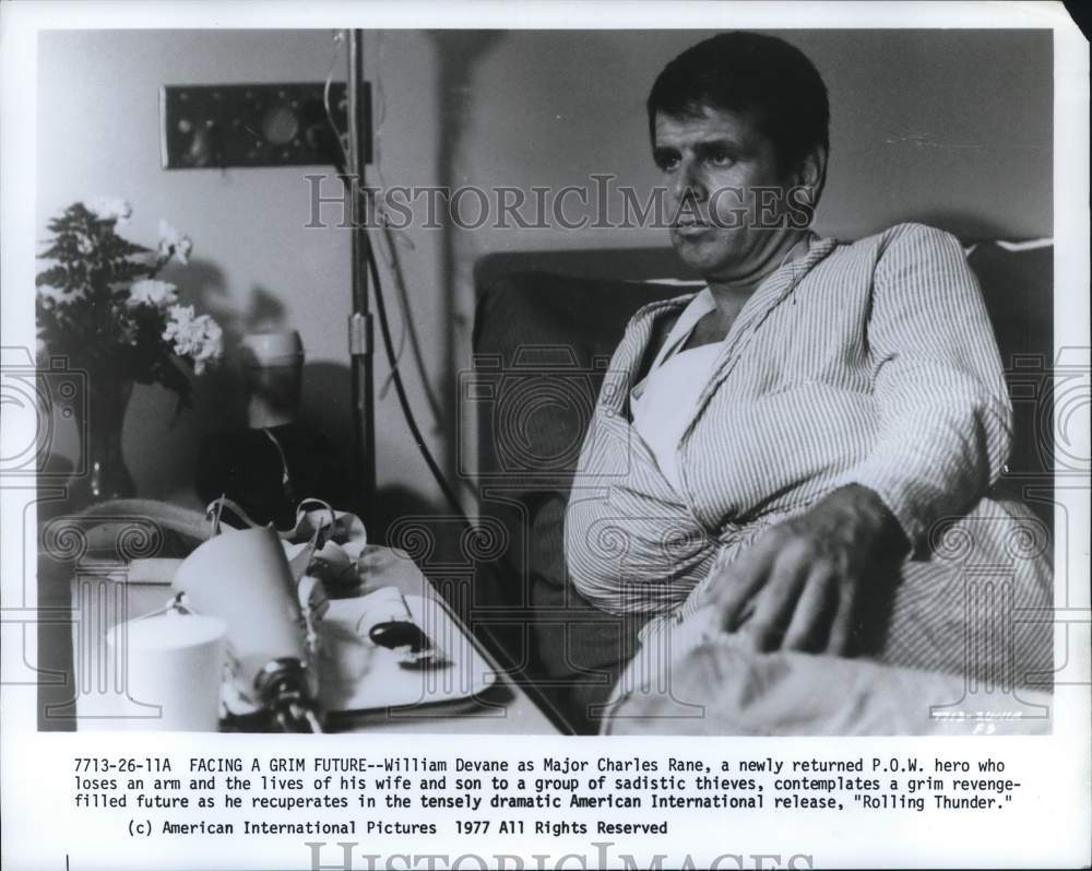 1977 Press Photo Actor William Devane in &quot;Rolling Thunder&quot; Film - hcp89550- Historic Images