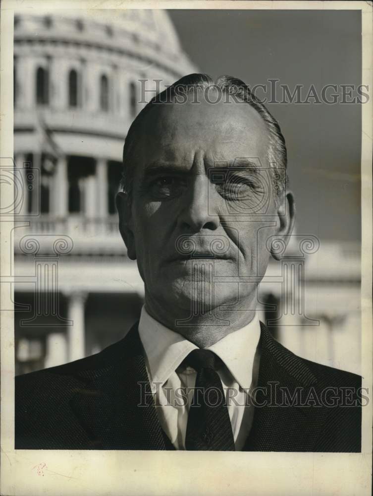 1963 Press Photo Actor Fredric March in &quot;Storm Over the Supreme Court&quot; on CBS- Historic Images