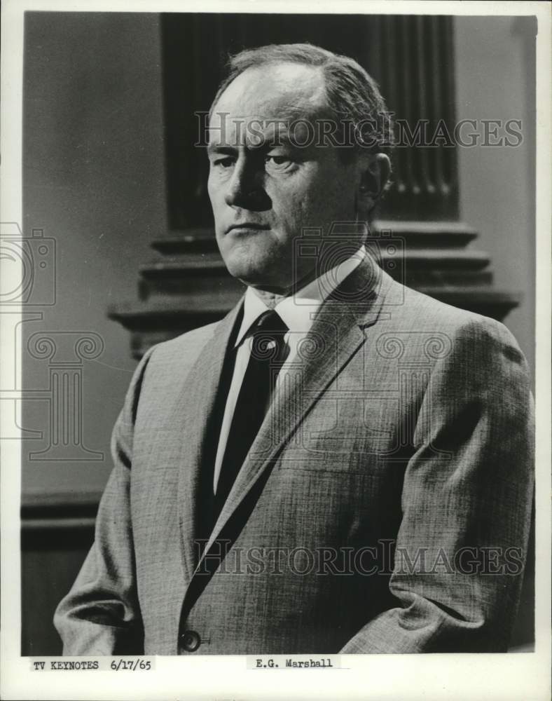 1965 Press Photo Actor E.G. Marshall - hcp92238- Historic Images